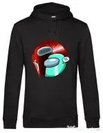 Hoodie barbat cu gluga Behind you Negru