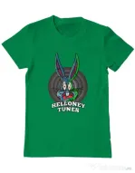 Tricou ADLER barbat Helloney tunes Verde mediu