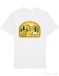 Tricou STANLEY STELLA barbat River camp Alb
