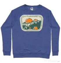 Bluza ADLER barbat Camping badge Albastru melanj
