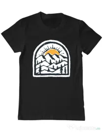 Tricou ADLER barbat Mountain beauty Negru