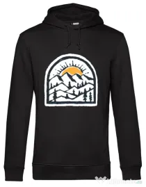 Hoodie barbat cu gluga Mountain beauty Negru