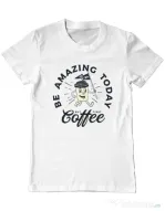 Tricou ADLER barbat Amazing coffee Alb