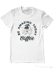 Tricou ADLER barbat Amazing coffee Alb