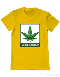 Tricou ADLER barbat Vegetarian Galben