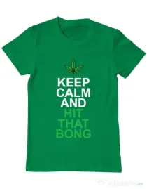 Tricou ADLER barbat Hit that bong Verde mediu