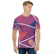 Tricou barbati all over Bubblegum