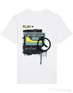 Tricou STANLEY STELLA barbat Acid Mixtape 2.0 Alb