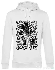 Hoodie barbat cu gluga Symbolism Alb