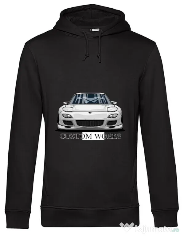 Hoodie barbat cu gluga RX-7 FD Negru