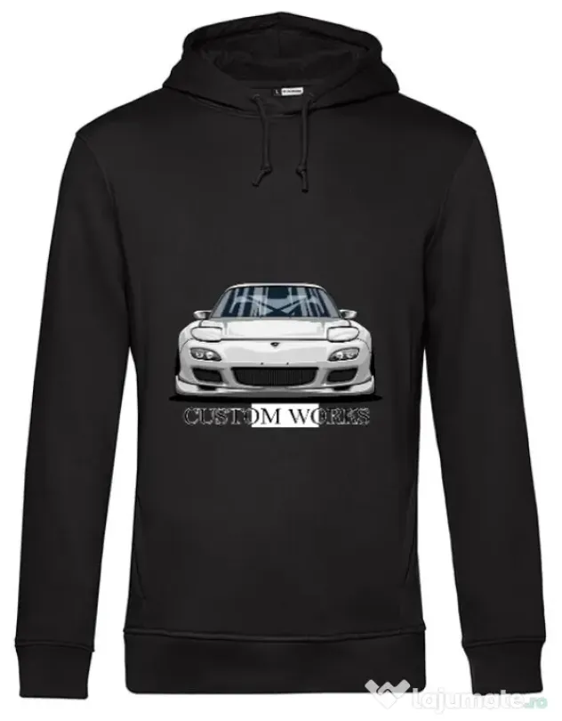 Hoodie barbat cu gluga RX-7 FD Negru