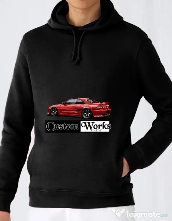 Hoodie barbat cu gluga Red Toyota MR2 Negru