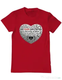 Tricou ADLER barbat INIMA DIN PIATRA Rosu