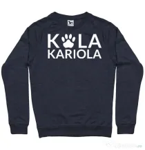Bluza personalizata barbat Logo Kola Alb Denim inchis