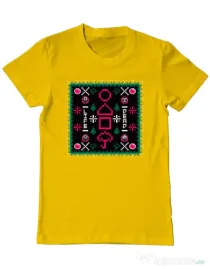 Tricou personalizat barbat Childhood Pattern Galben