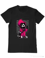 Tricou personalizat barbat Squid Game 4 Negru