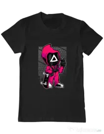 Tricou personalizat barbat Squid Game 4 Negru