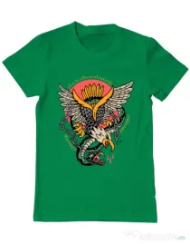 Tricou personalizat barbat Tattoo Fighting Verde mediu