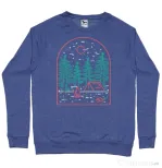 Bluza personalizata barbat Camping Albastru melanj