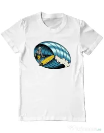 Tricou personalizat barbat Surf Nose Alb