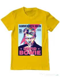 Tricou personalizat barbat David Bowie Galben
