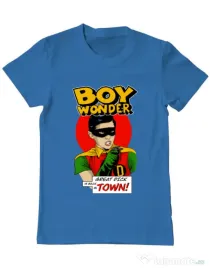 Tricou personalizat barbat Boy Wonder Albastru azuriu