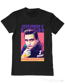 Tricou personalizat barbat Johnny Cash Negru