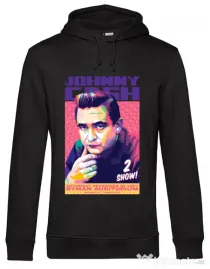 Hanorac barbat cu gluga Johnny Cash Negru