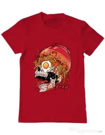 Tricou personalizat barbat spicy skull Rosu