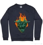 Bluza personalizata barbat METAL HEADS Denim inchis