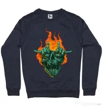 Bluza personalizata barbat METAL HEADS Denim inchis