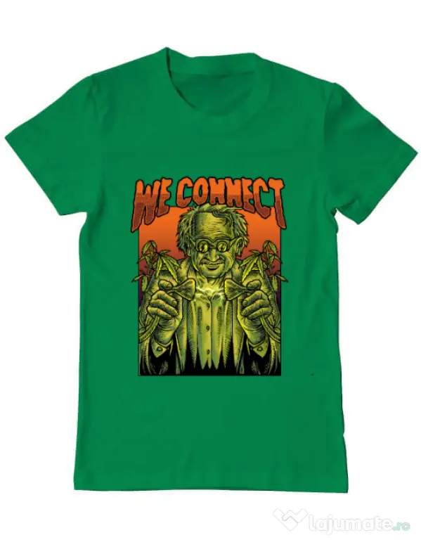 Tricou personalizat barbat WE CONNECT Verde mediu
