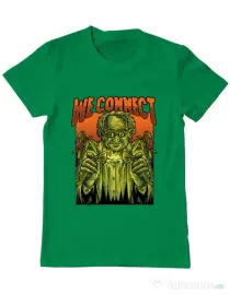 Tricou personalizat barbat WE CONNECT Verde mediu