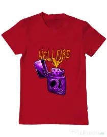 Tricou personalizat barbat HELLFIRE Rosu