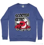 Bluza personalizata barbat SCOOTER RETRO RED COLOR Albastru melanj