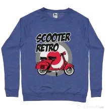 Bluza personalizata barbat SCOOTER RETRO RED COLOR Albastru melanj