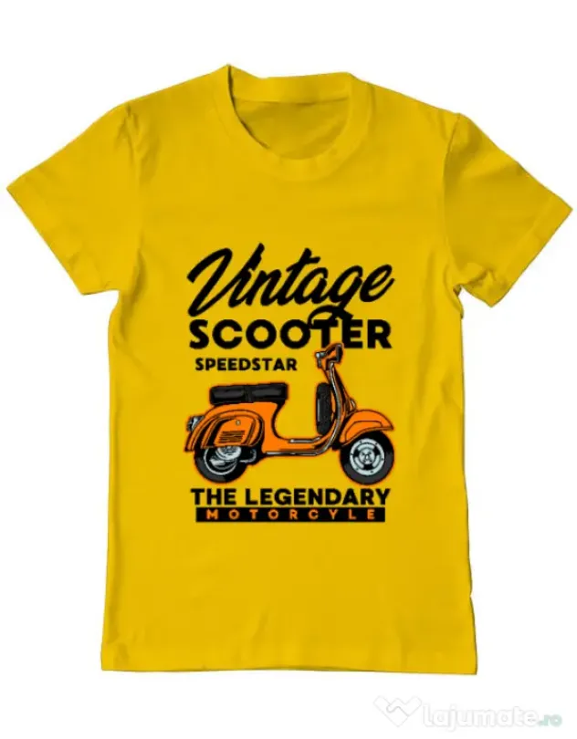 Tricou personalizat barbat SCOOTER SPEEDSTAR Galben