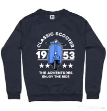 Bluza personalizata barbat CLASSIC SCOOTER ADVENTURES Denim inchis