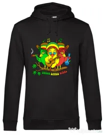Hanorac barbat cu gluga Three Little Birds Negru