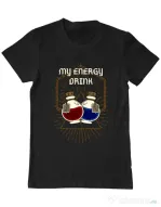 Tricou personalizat barbat My Energy Drink - Health and Mana Negru