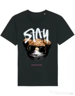 Tricou STANLEY STELLA barbat Stay awesome Negru