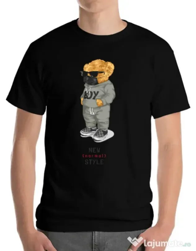 Tricou personalizat barbat New normal style Negru