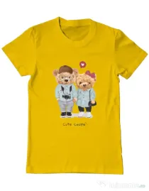 Tricou personalizat barbat Cute Couple Galben