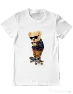 Tricou personalizat barbat Skate Alb