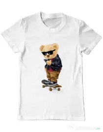 Tricou personalizat barbat Skate Alb