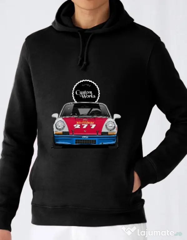Hanorac barbat cu gluga Porsche Magnus Walker Negru