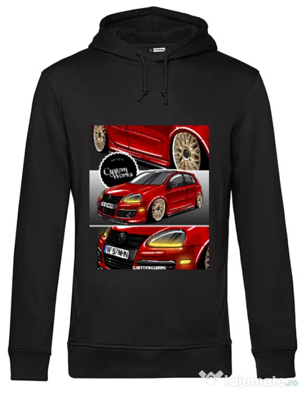 Hanorac barbat cu gluga Mandache - Mk5 GTI Negru