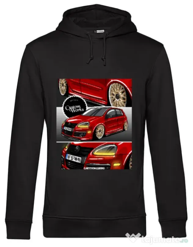 Hanorac barbat cu gluga Mandache - Mk5 GTI Negru