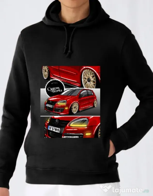 Hanorac barbat cu gluga Mandache - Mk5 GTI Negru