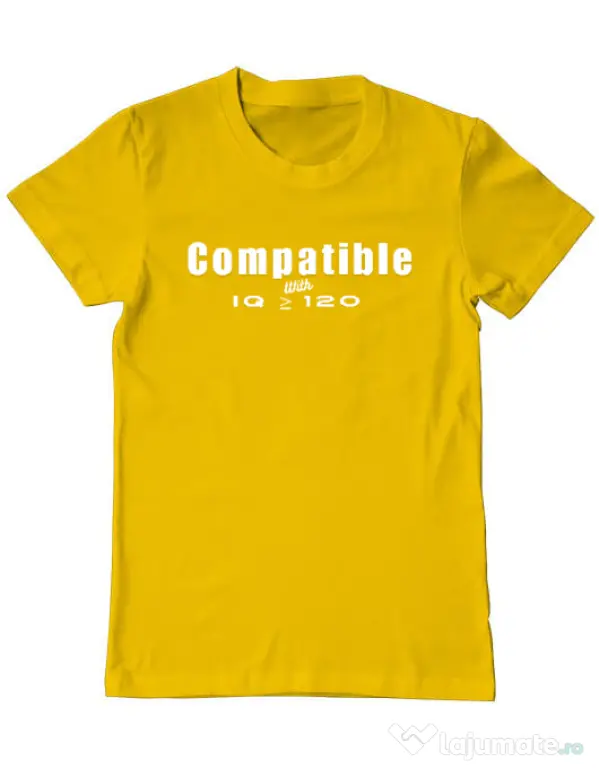 Tricou personalizat barbat IQ tricou cu mesaj | CreativeSheep Galben